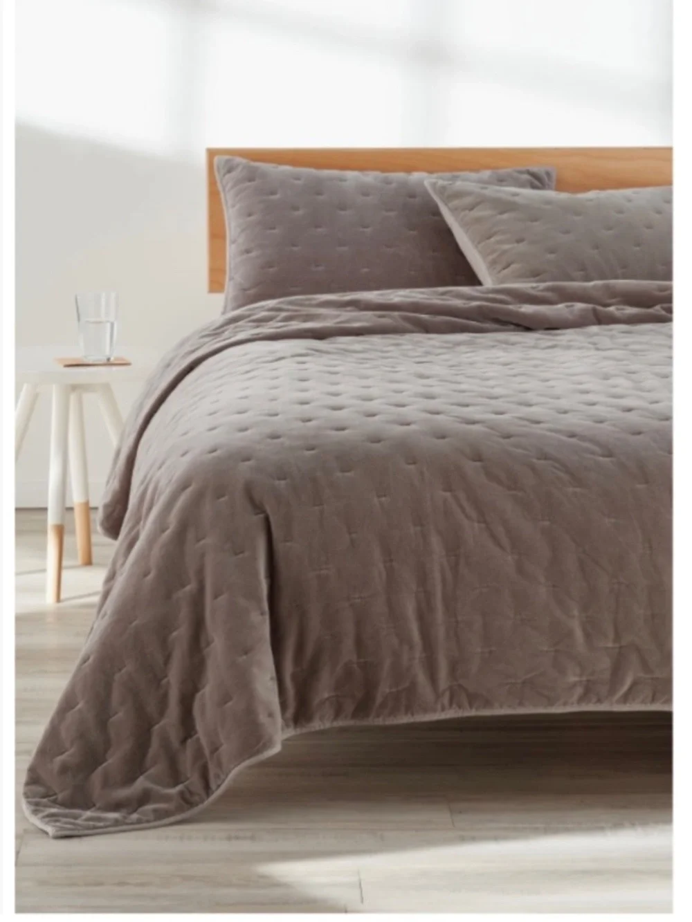 Nordstrom VELVET DREAM Queen Quilt Set Grey Nickel SZ Queen